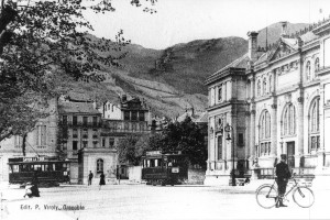la ligne du Cimetière, ici sur la place de la Constitution (aujourd'hui place de Verdun) © collection Jean-Marie Guétat