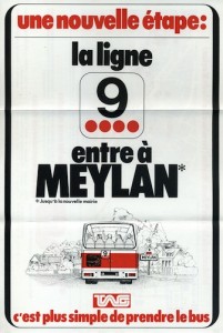 Prolongement de la ligne 9 à Meylan, le 25 octobre 1976